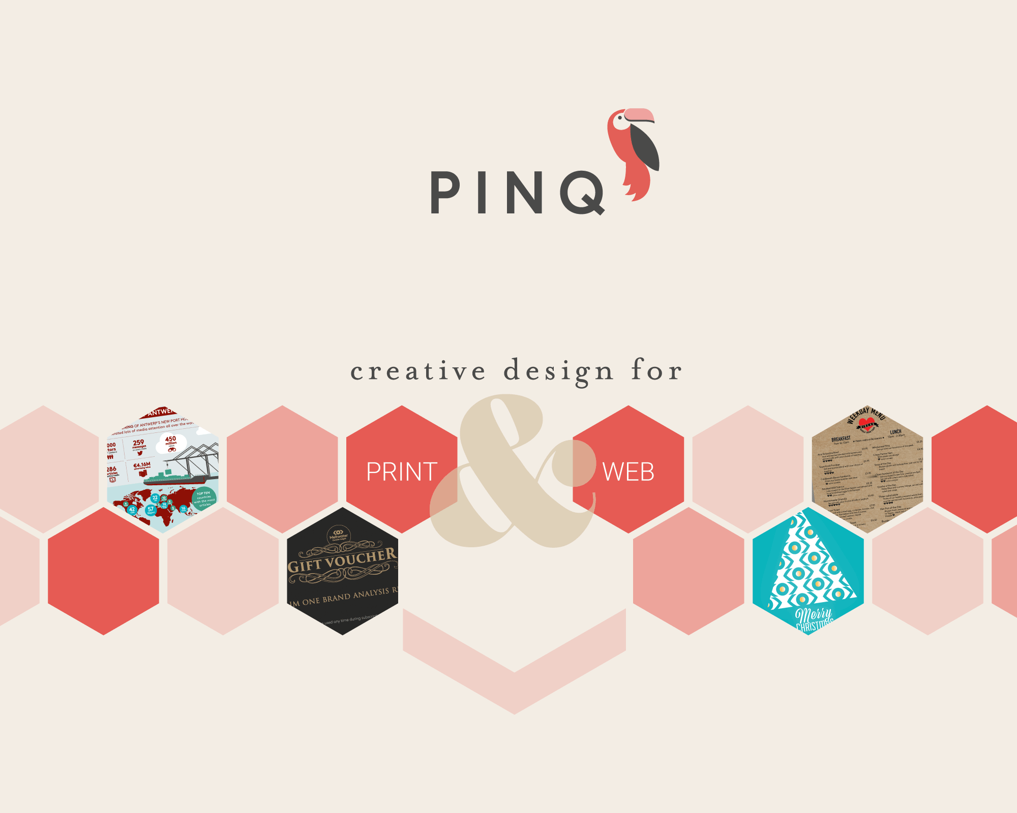 pinq creative design for print and web